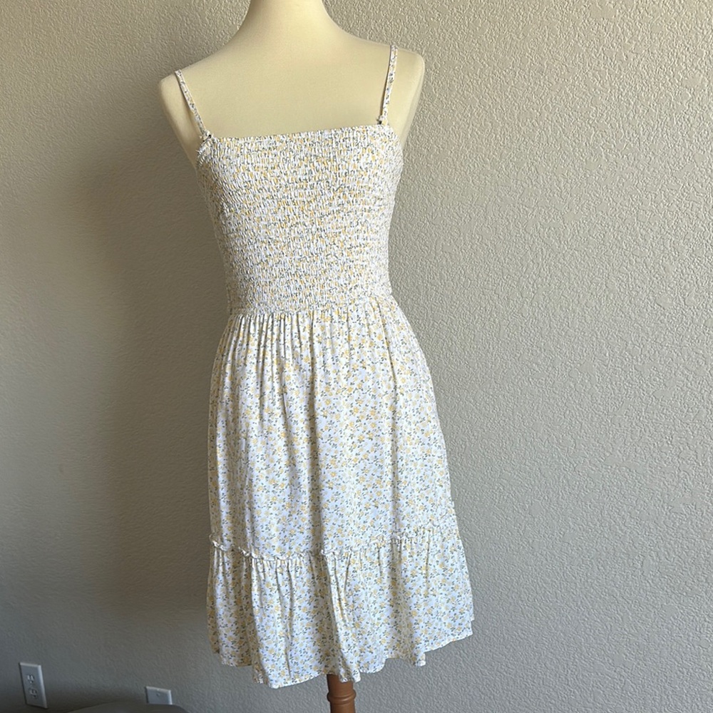 Hollister White Floral Dress